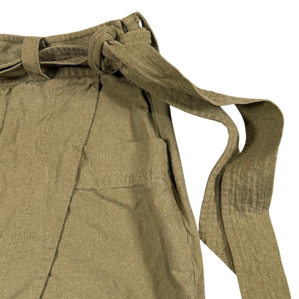 Madewell Portside Faux Wrap Silk Skirt Women's Olive Green Knee Length - Size 8 - Picture 3 of 10